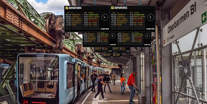 Tránsito ferroviario——Pantalla de visualización de información para pasajeros